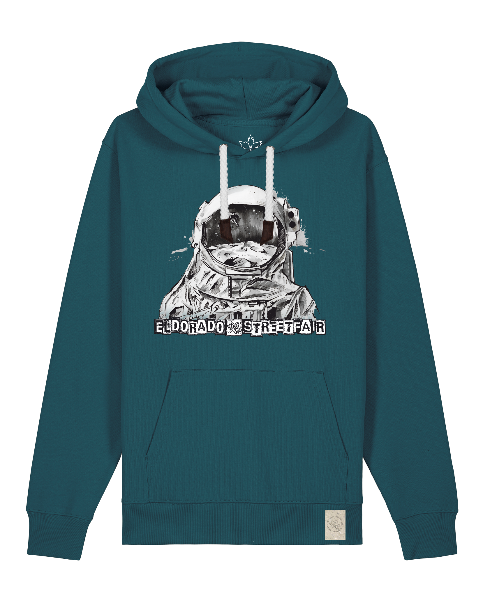 bio-unisex-medium fit-hoodie-weightless-stsu177-nordmanntanne-weiße kordel-front