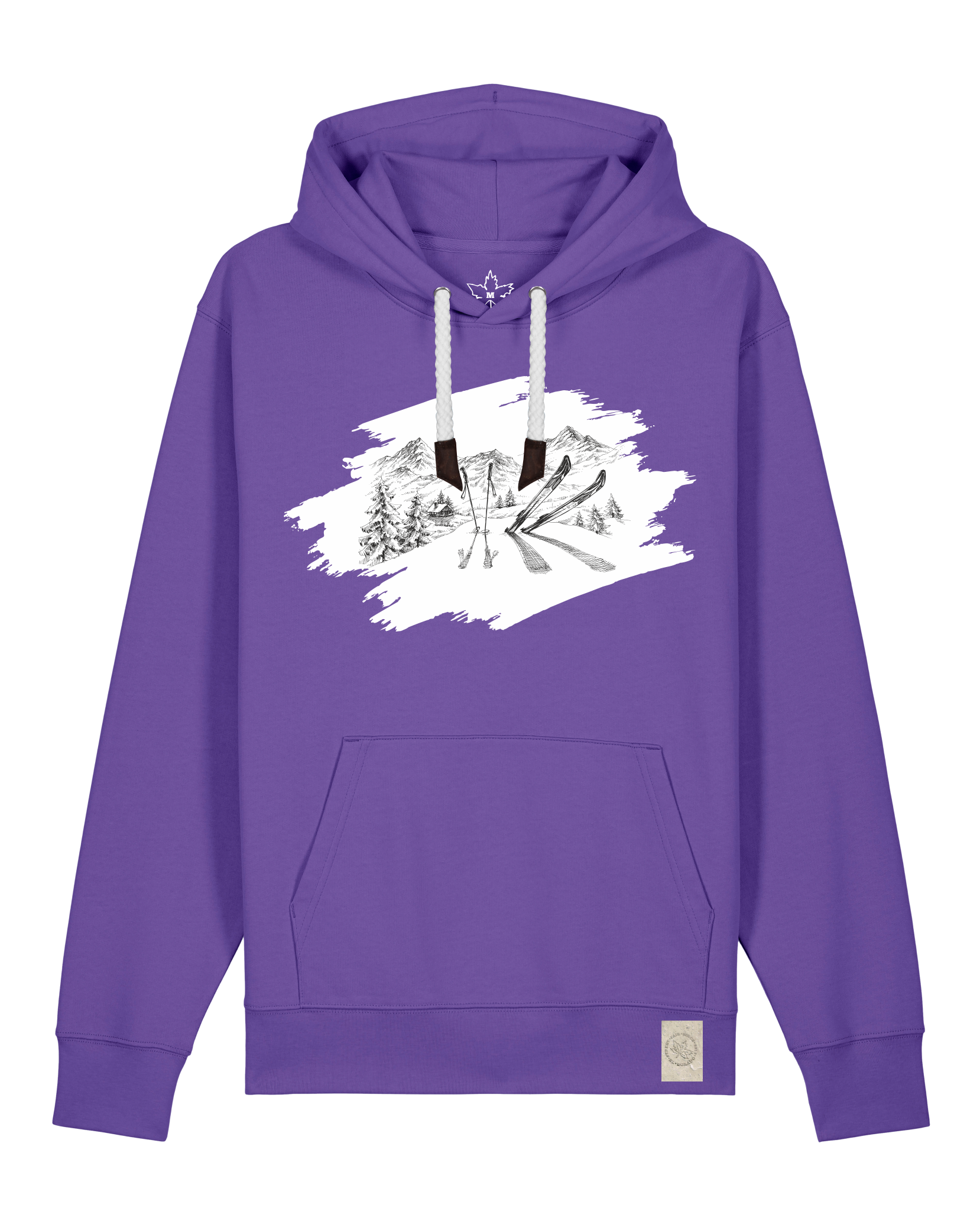bio-unisex-medium fit-hoodie-winterland-stsu177-blaukraut-weiße kordel-front