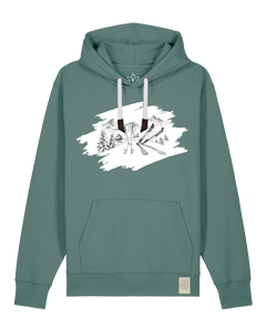 bio-unisex-medium fit-hoodie-winterland-stsu177-blautanne-weiße kordel-front