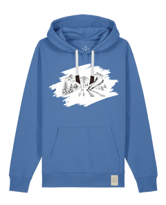 bio-unisex-medium fit-hoodie-winterland-stsu177-hortensie-weiße kordel-front