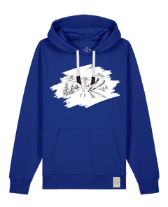bio-unisex-medium fit-hoodie-winterland-stsu177-kornblume-weiße kordel-front