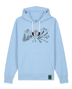 bio-unisex-medium fit-hoodie-winterland-stsu177-lagune-weiße kordel-front