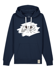 bio-unisex-medium fit-hoodie-winterland-stsu177-marine-weiße kordel-front