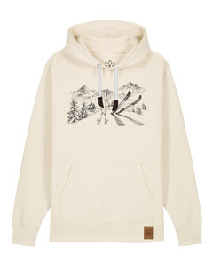 bio-unisex-medium fit-hoodie-winterland-stsu177-natur-weiße kordel-front