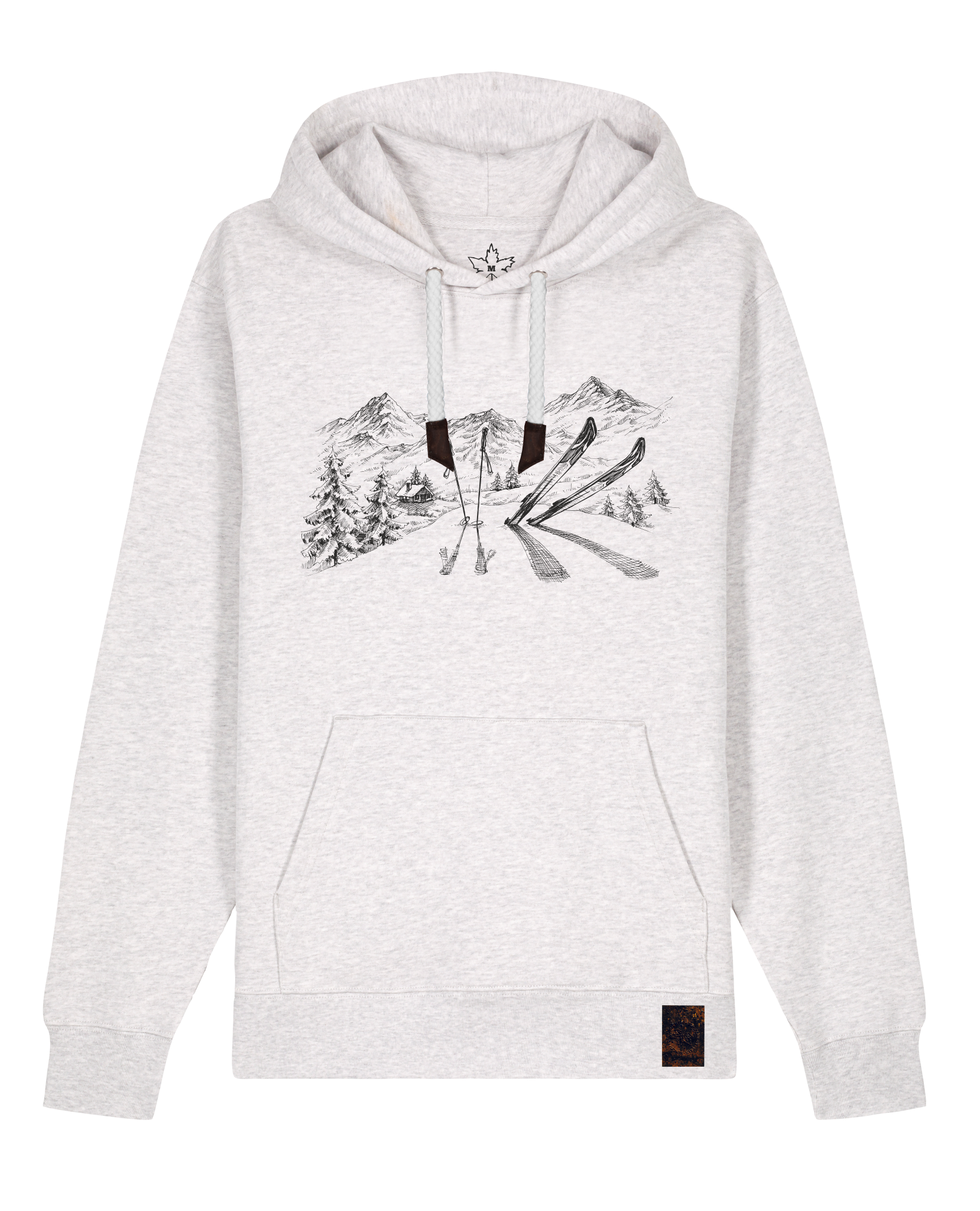 bio-unisex-medium fit-hoodie-winterland-stsu177-rennmaus-weiße kordel-front