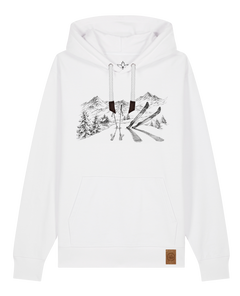 bio-unisex-medium fit-hoodie-winterland-stsu177-weiß-weiße kordel-front