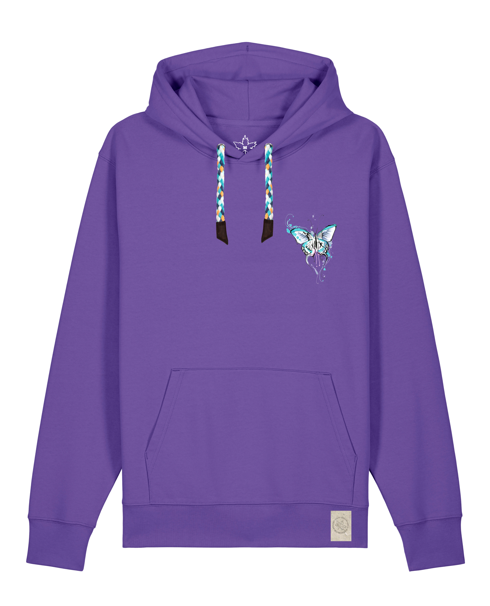 bio-unisex-medium fit-hoodie-witchout words (backprint)-stsu177-blaukraut-blaue kordel-front