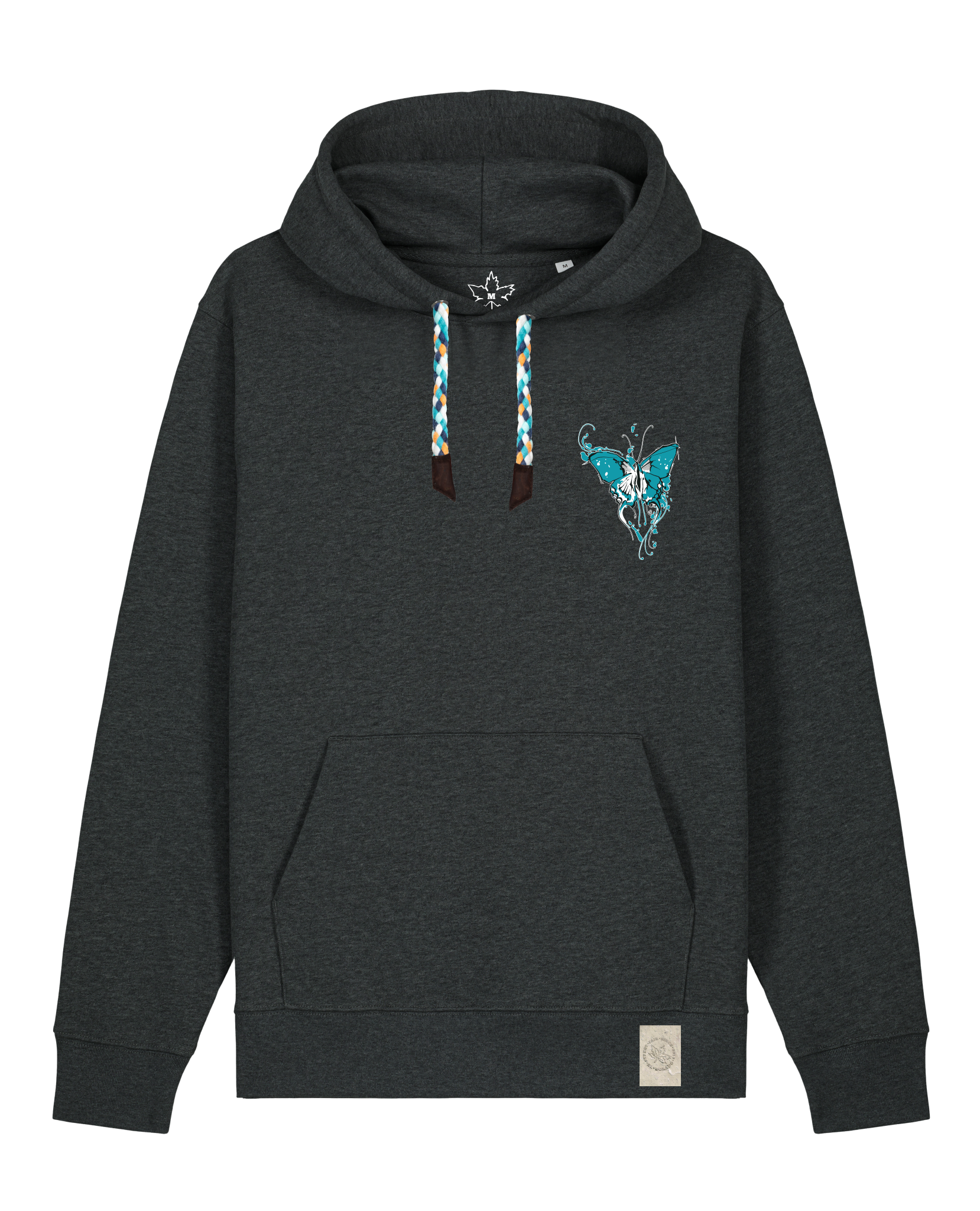 bio-unisex-medium fit-hoodie-witchout words (backprint)-stsu177-elephant-blaue kordel-front