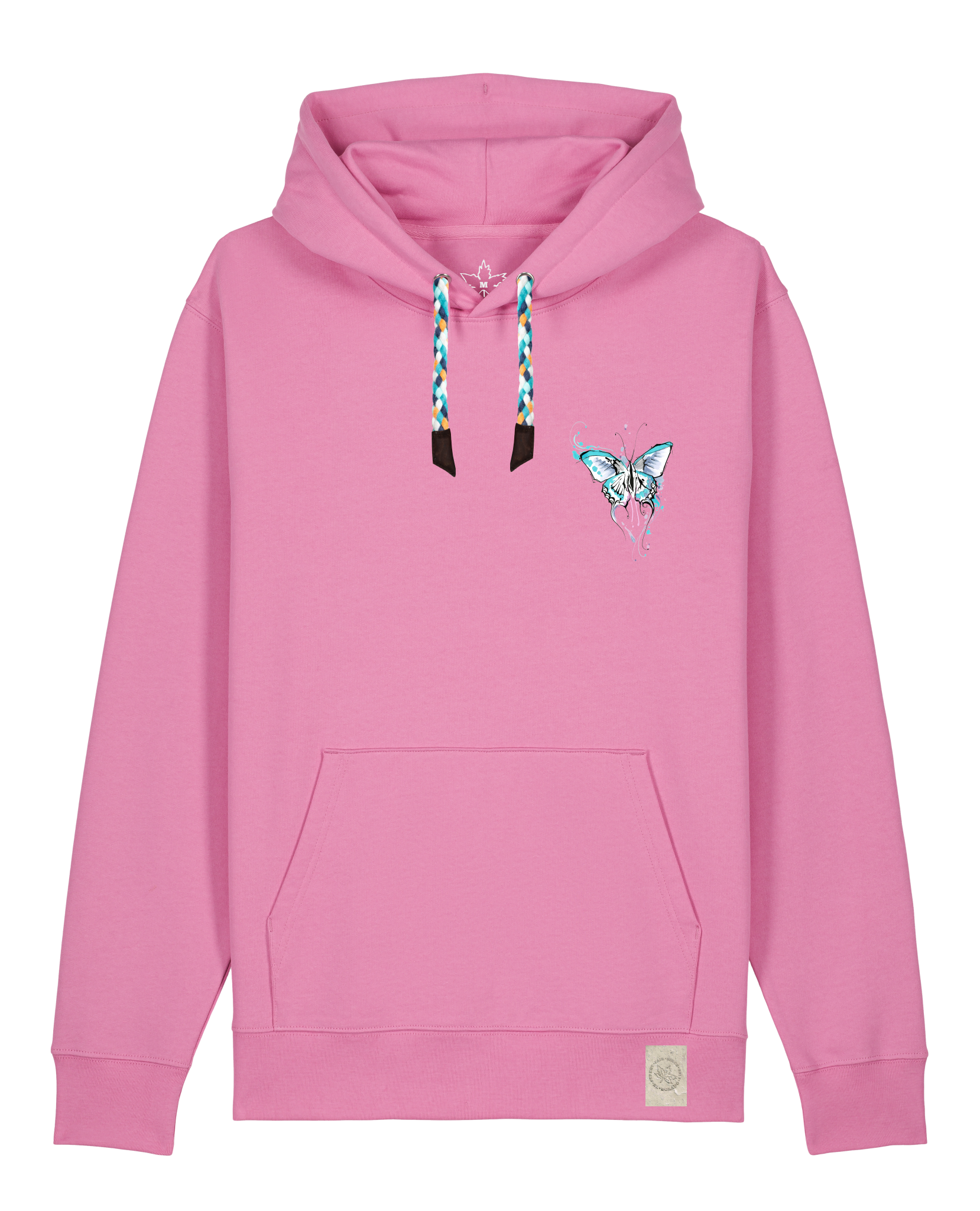 bio-unisex-medium fit-hoodie-witchout words (backprint)-stsu177-kaugummi-blaue kordel-front