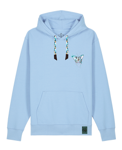 bio-unisex-medium fit-hoodie-witchout words (backprint)-stsu177-lagune-blaue kordel-front