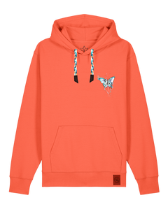 bio-unisex-medium fit-hoodie-witchout words (backprint)-stsu177-mandarine-blaue kordel-front