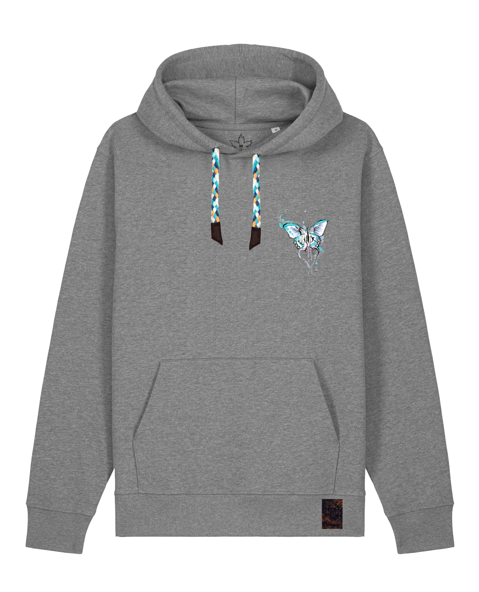 bio-unisex-medium fit-hoodie-witchout words (backprint)-stsu177-opossum-blaue kordel-front