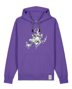 bio-unisex-medium fit-hoodie-zauberfrosch-stsu177-blaukraut-sw kordel-front