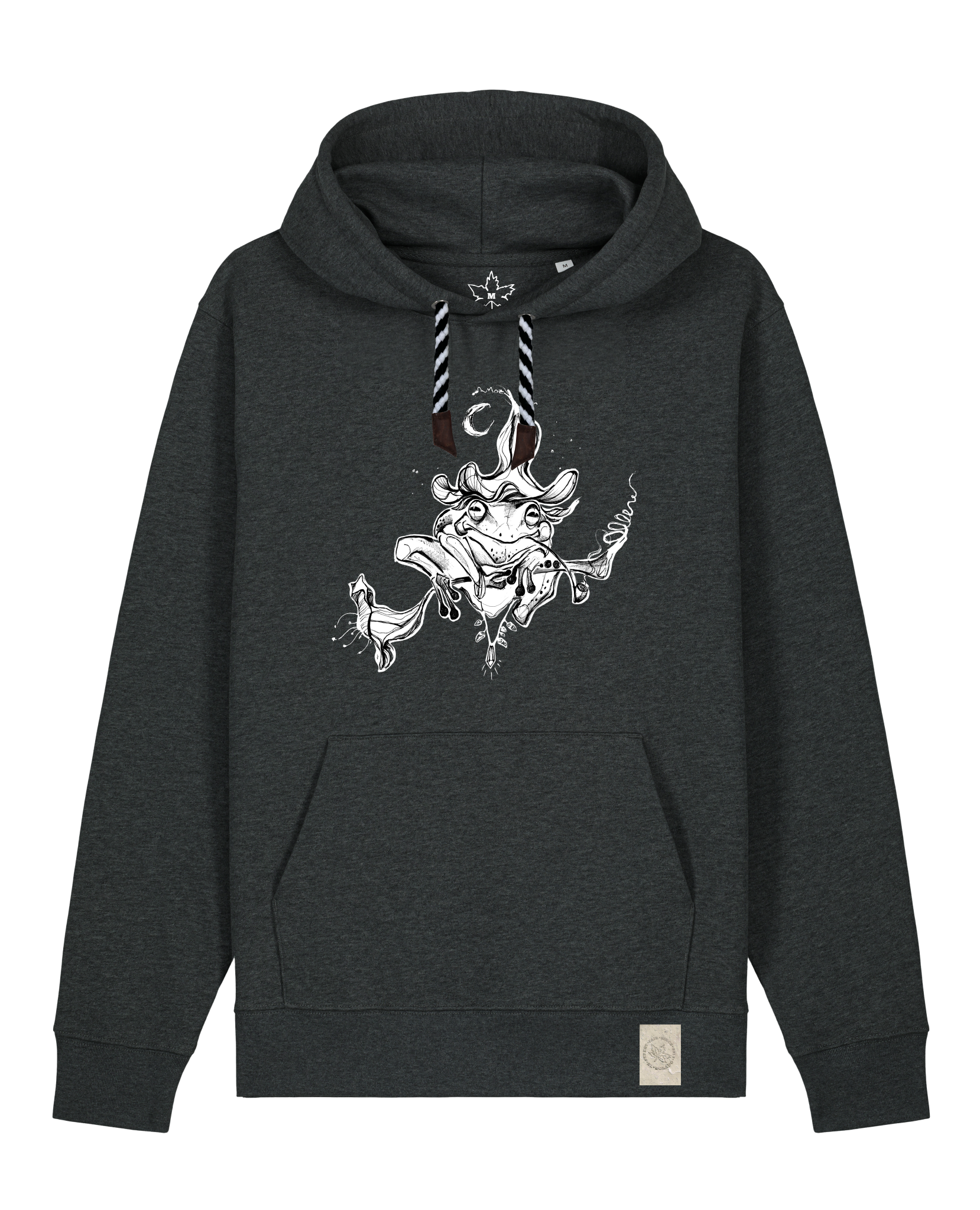 bio-unisex-medium fit-hoodie-zauberfrosch-stsu177-elephant-sw kordel-front