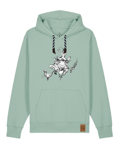 bio-unisex-medium fit-hoodie-zauberfrosch-stsu177-eukalyptus-sw kordel-front