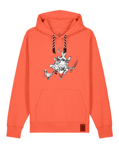 bio-unisex-medium fit-hoodie-zauberfrosch-stsu177-mandarine-sw kordel-front