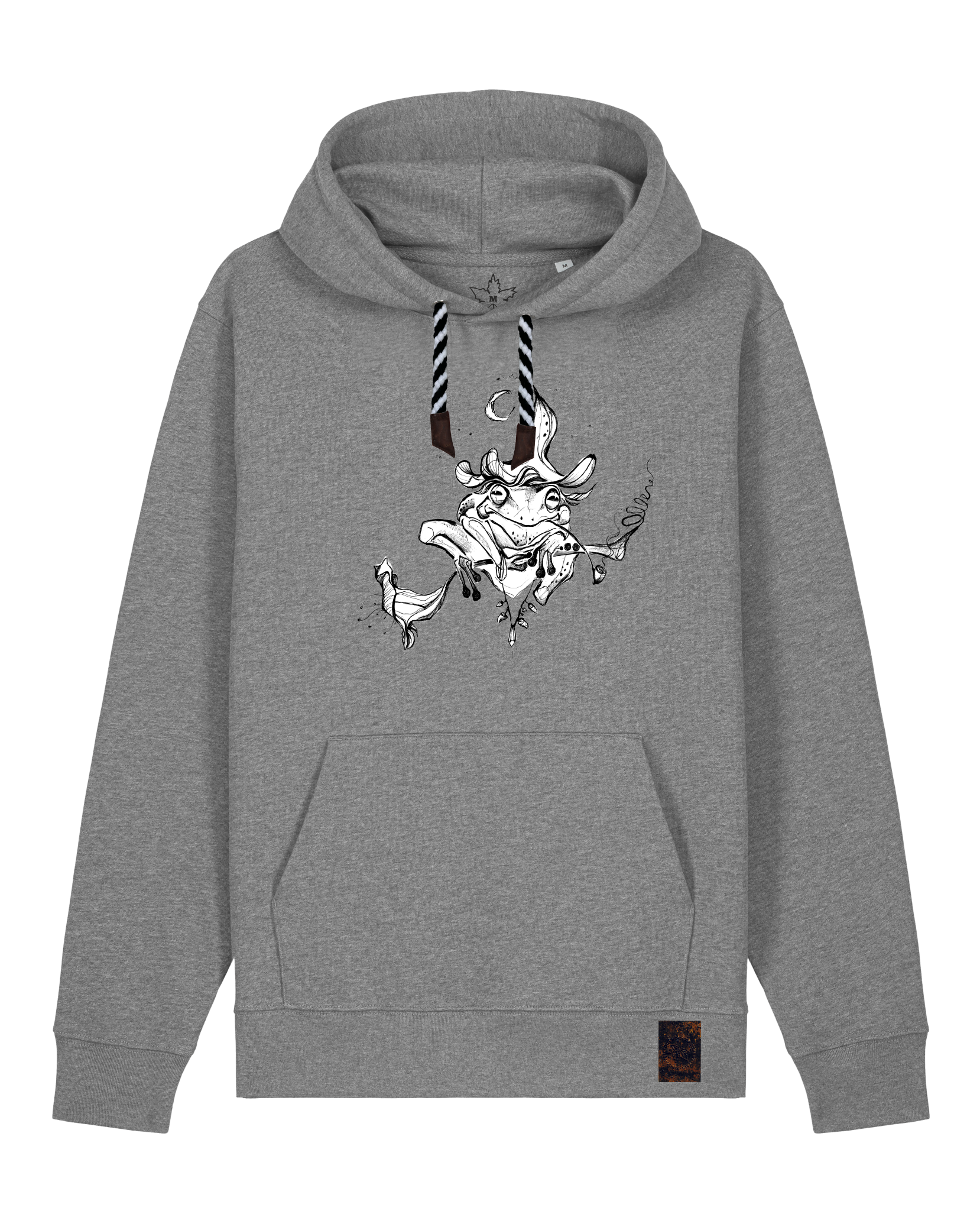 bio-unisex-medium fit-hoodie-zauberfrosch-stsu177-opossum-sw kordel-front