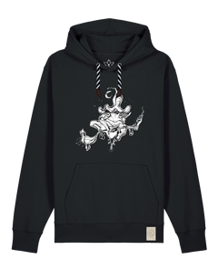 bio-unisex-medium fit-hoodie-zauberfrosch-stsu177-schwarz-sw kordel-front