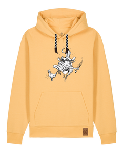 bio-unisex-medium fit-hoodie-zauberfrosch-stsu177-senfkorn-sw kordel-front