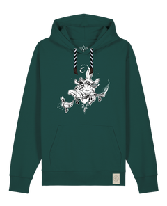 bio-unisex-medium fit-hoodie-zauberfrosch-stsu177-spirulina-sw kordel-front