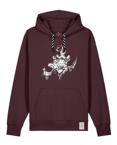 bio-unisex-medium fit-hoodie-zauberfrosch-stsu177-zartbitter-sw kordel-front