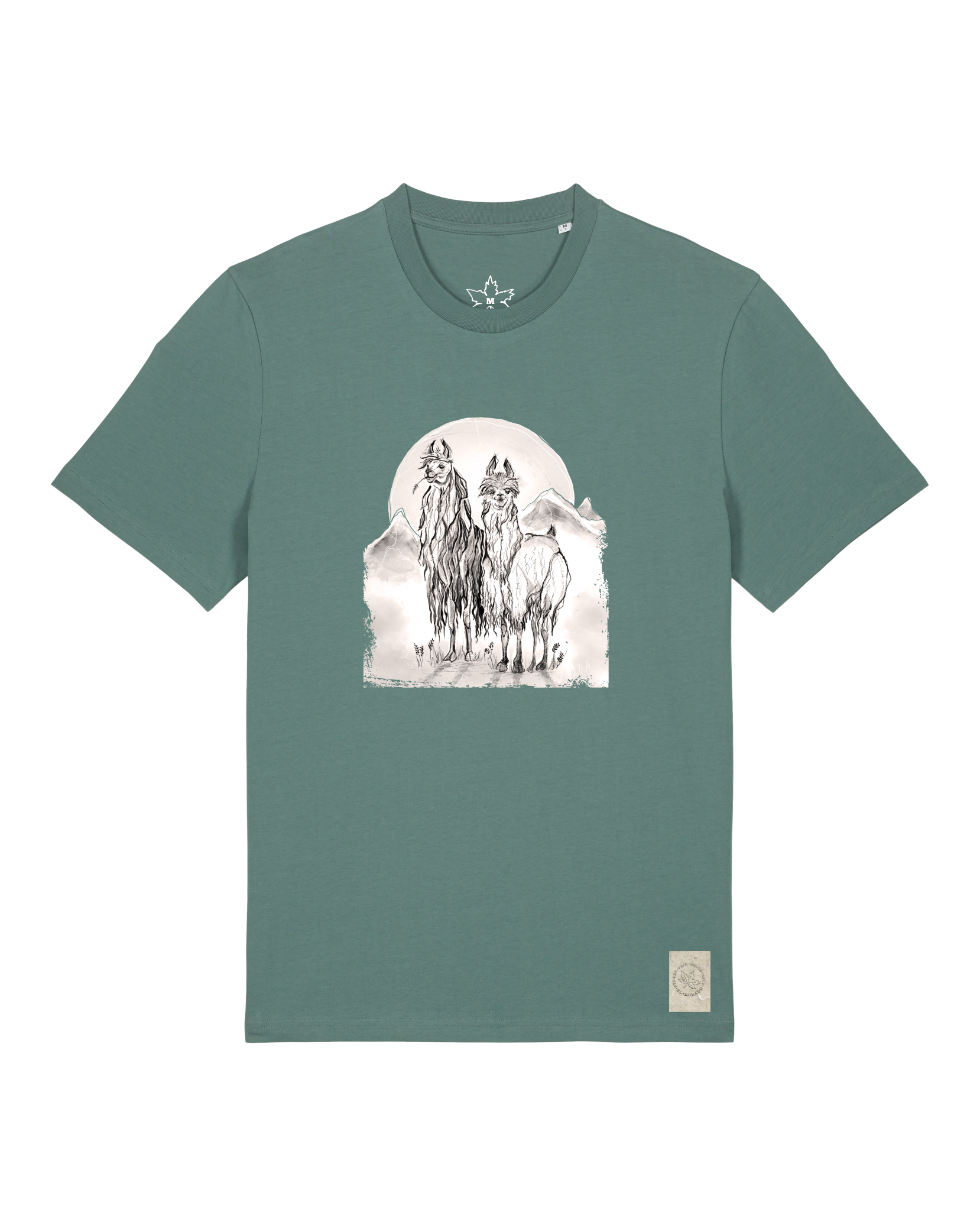 bio-unisex-medium fit-tshirt-alpaka-sttu169-blautanne-front