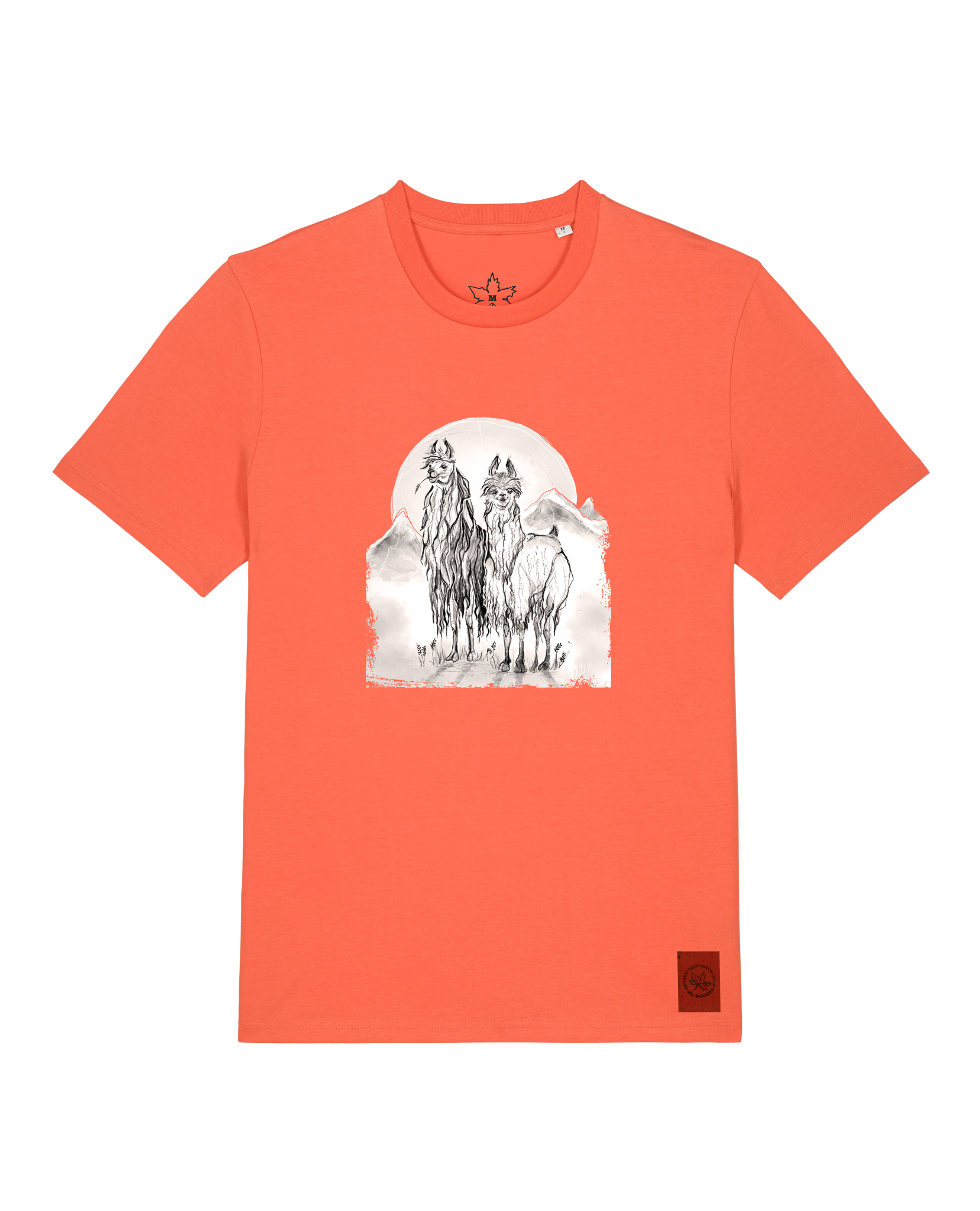 bio-unisex-medium fit-tshirt-alpaka-sttu169-mandarine-front