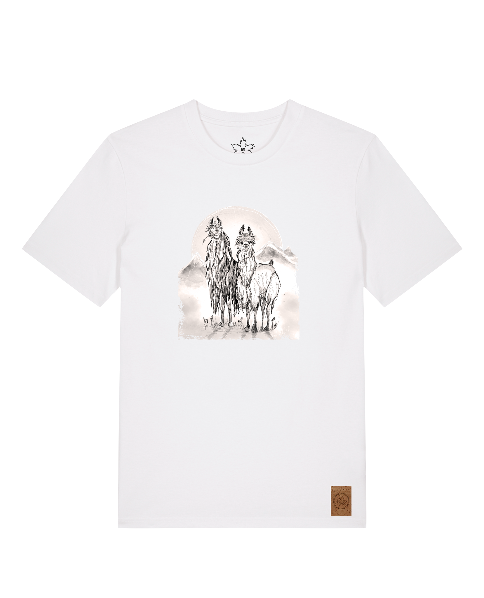 bio-unisex-medium fit-tshirt-alpaka-sttu169-weiß-front