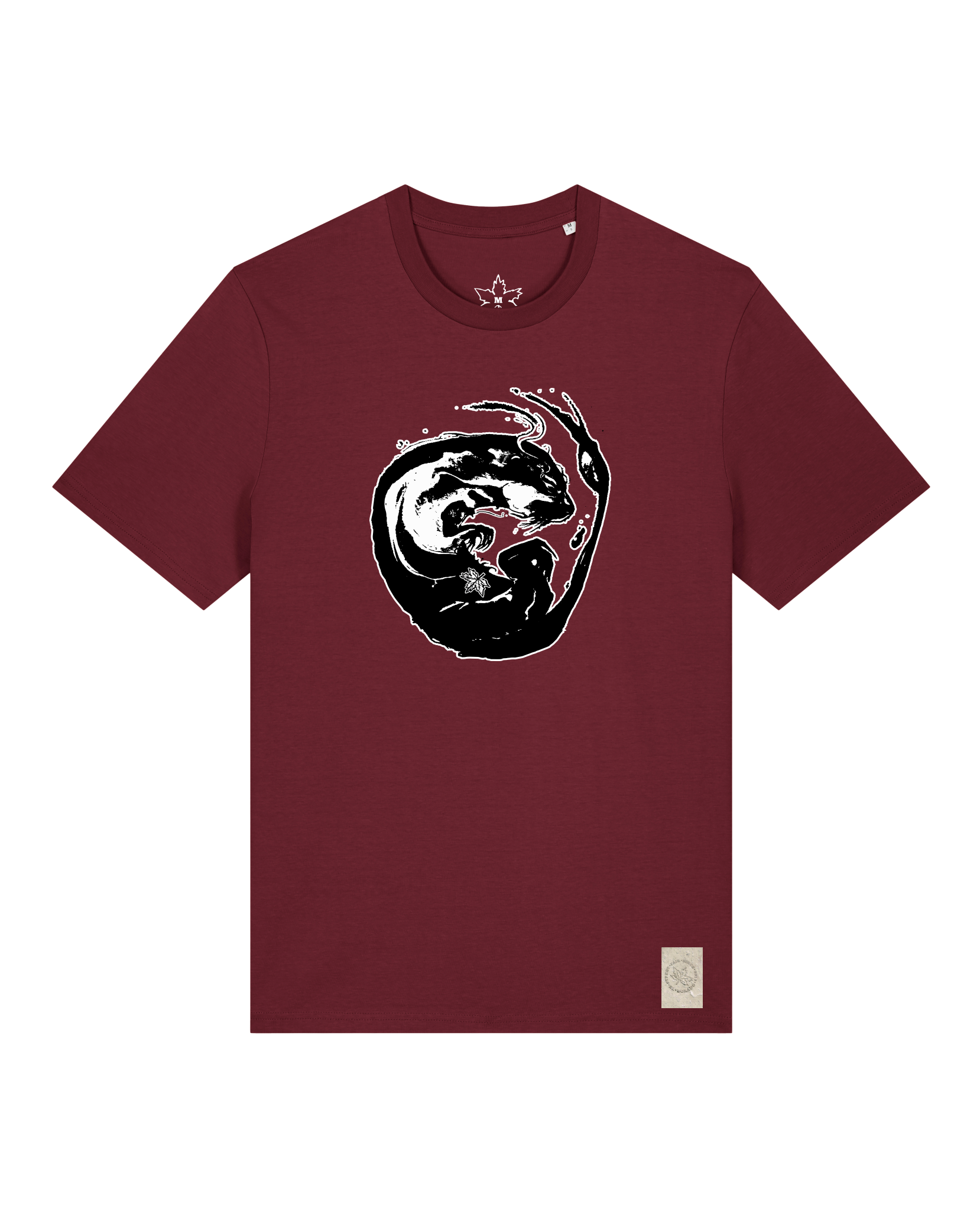 bio-unisex-medium fit-tshirt-alpha otter-sttu169-burgunder rot-front