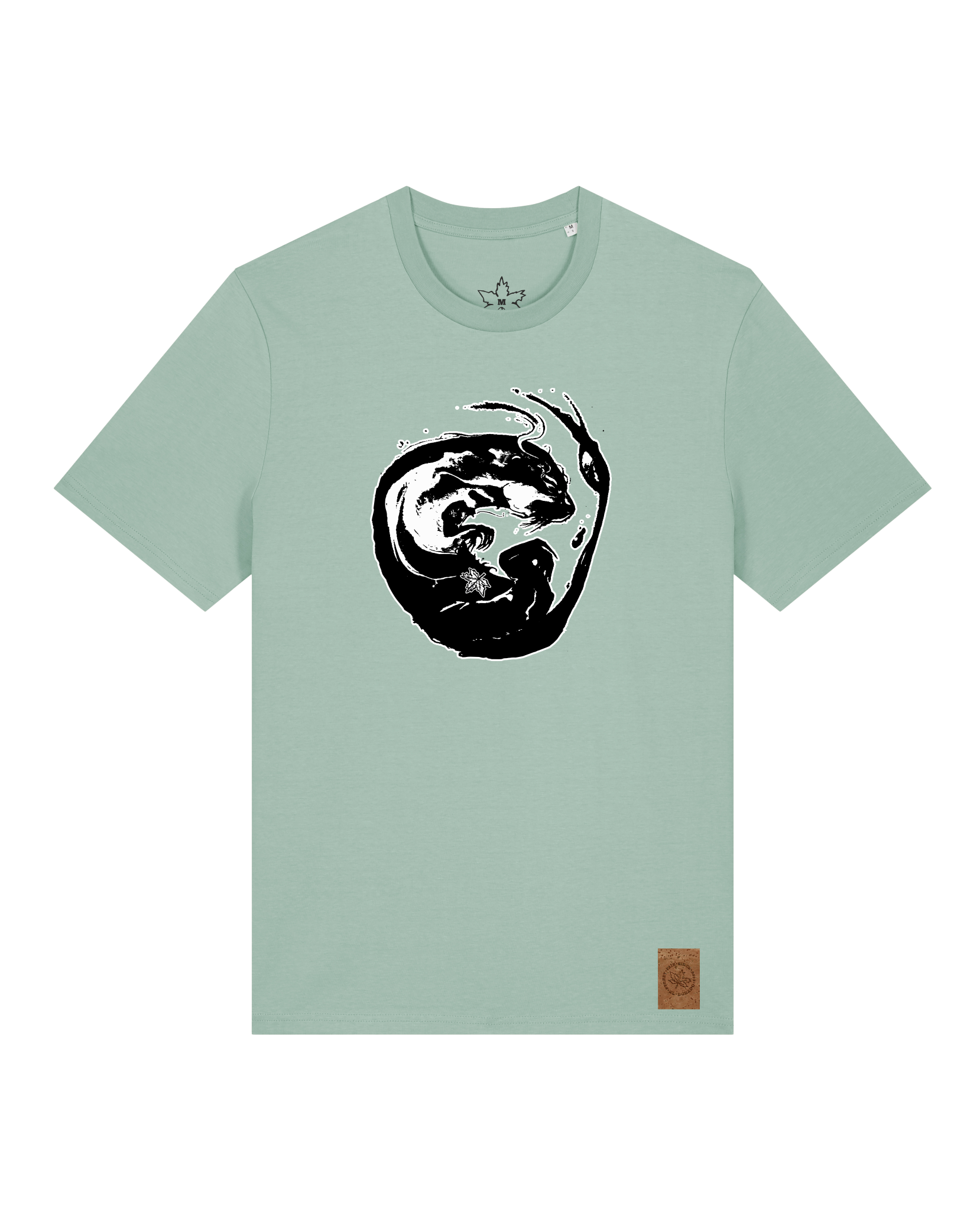 bio-unisex-medium fit-tshirt-alpha otter-sttu169-eukalyptus-front