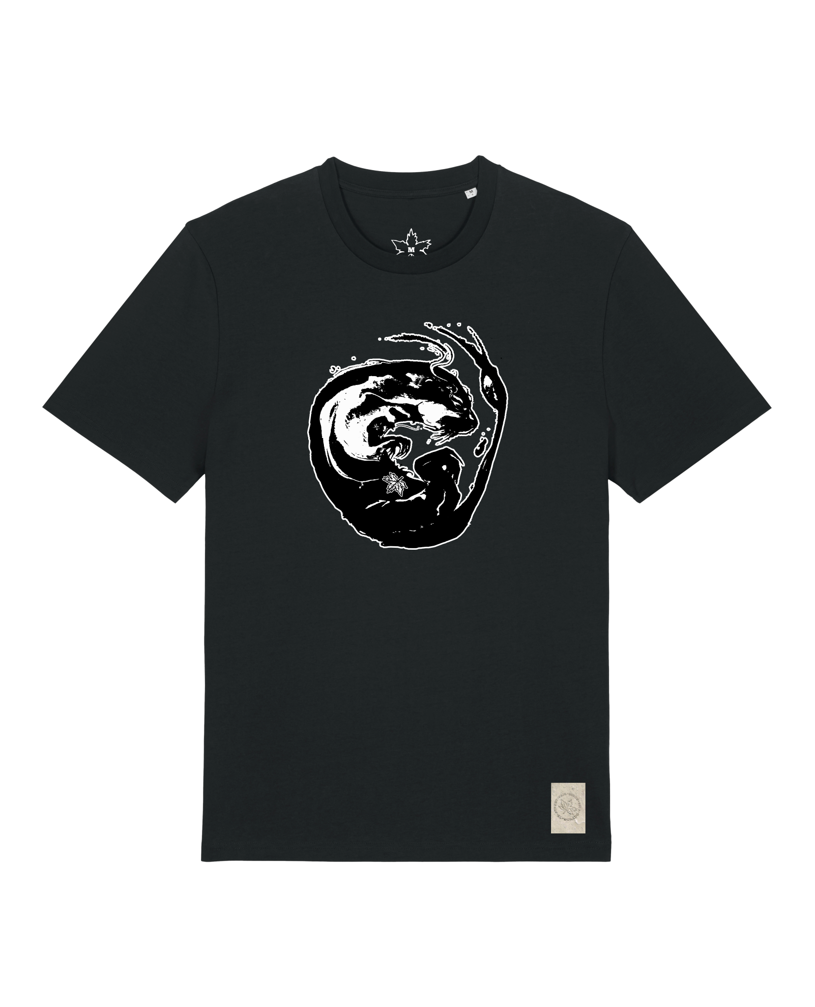 bio-unisex-medium fit-tshirt-alpha otter-sttu169-schwarz-front