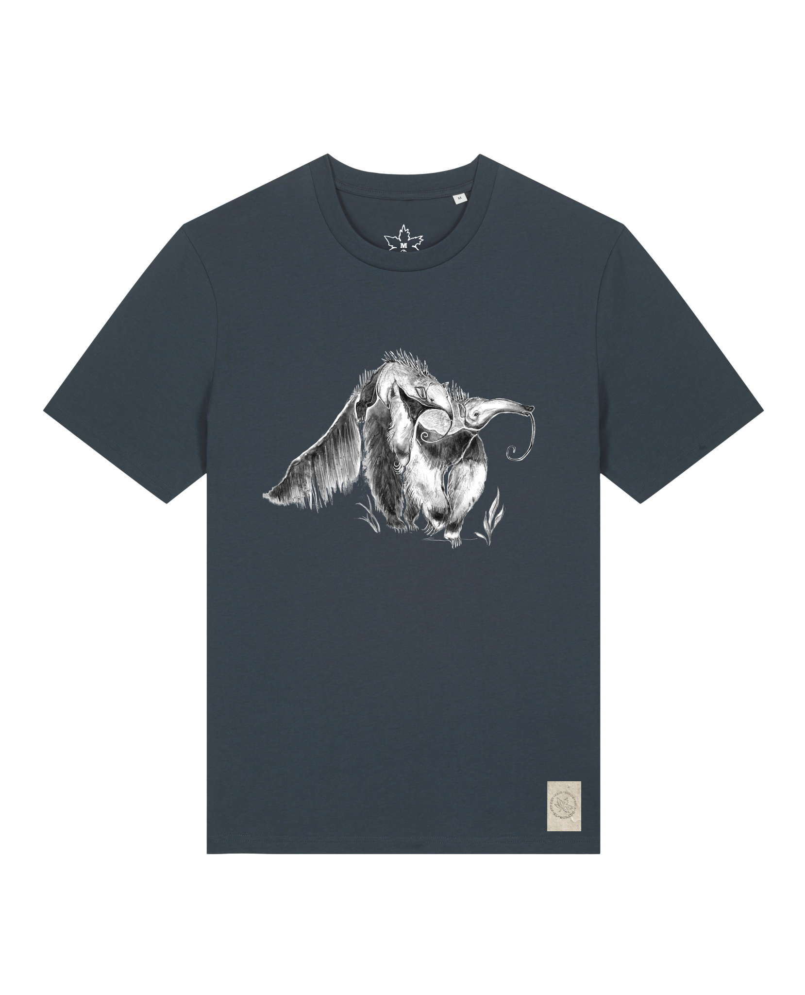 bio-unisex-medium fit-tshirt-ameisenbär-sttu169-blaubeernacht-front