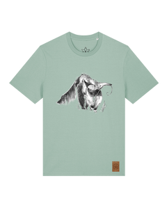bio-unisex-medium fit-tshirt-ameisenbär-sttu169-eukalyptus-front