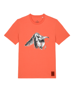 bio-unisex-medium fit-tshirt-ameisenbär-sttu169-mandarine-front