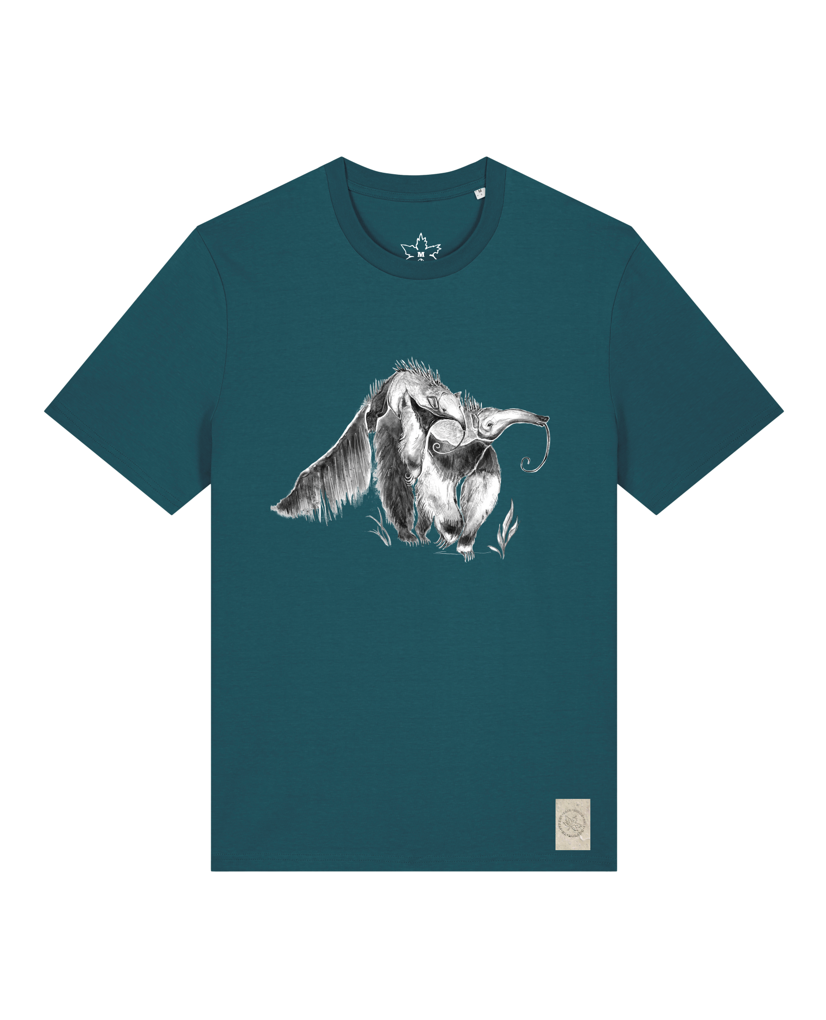 bio-unisex-medium fit-tshirt-ameisenbär-sttu169-nordmanntanne-front