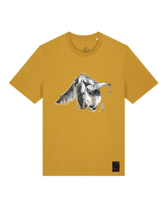 bio-unisex-medium fit-tshirt-ameisenbär-sttu169-senf-front