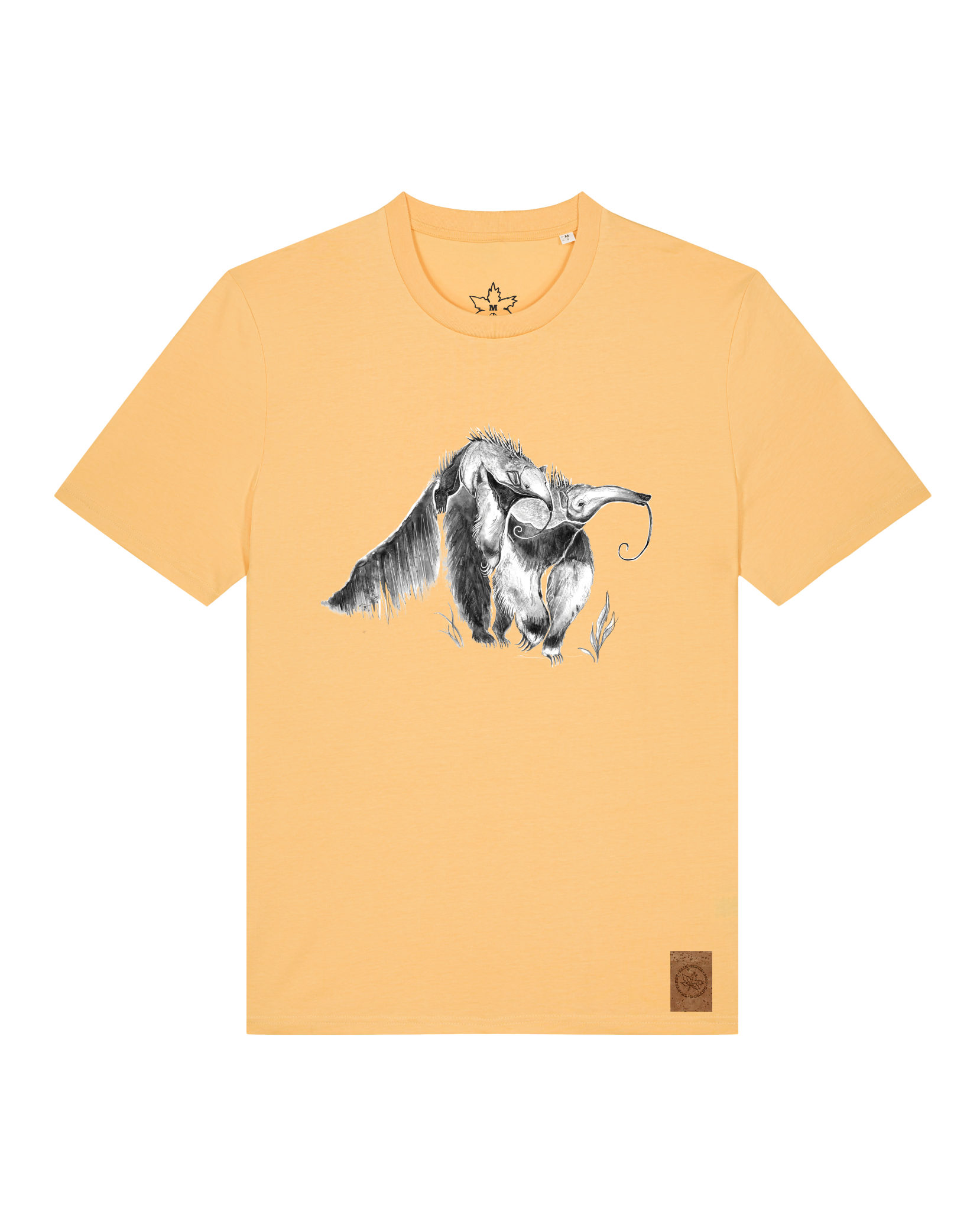 bio-unisex-medium fit-tshirt-ameisenbär-sttu169-senfkorn-front