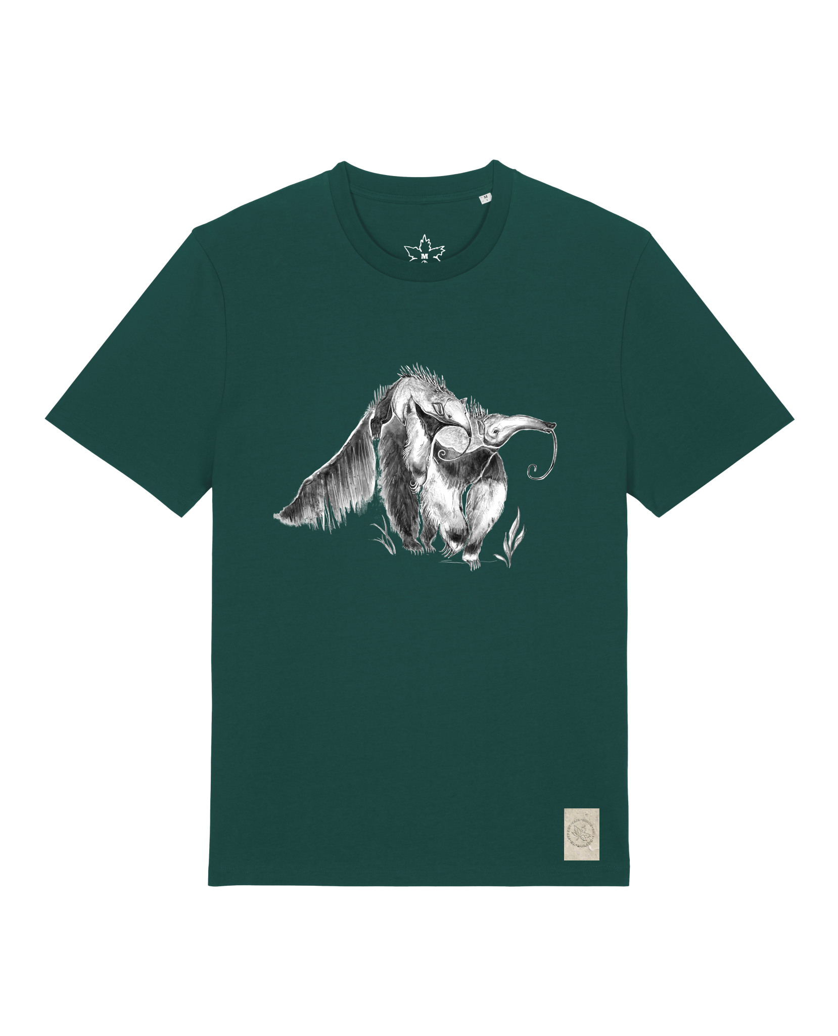 bio-unisex-medium fit-tshirt-ameisenbär-sttu169-spirulina-front