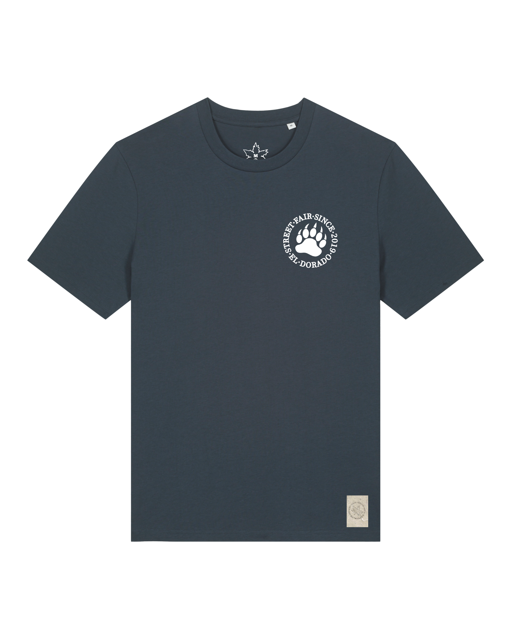 bio-unisex-medium fit-tshirt-arkadien's friend (backprint)-sttu169-blaubeernacht-front