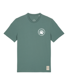 bio-unisex-medium fit-tshirt-arkadien's friend (backprint)-sttu169-blautanne-front