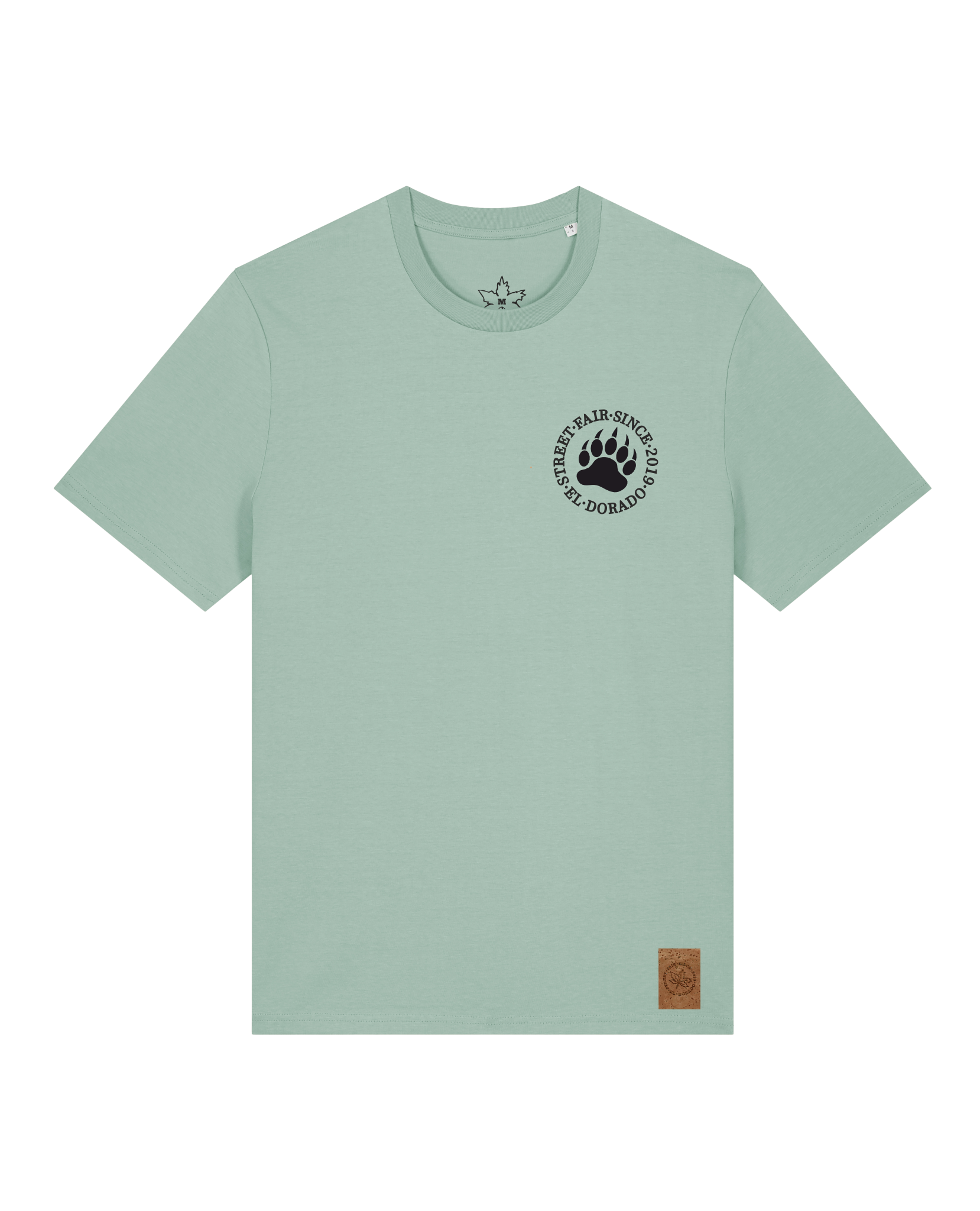 bio-unisex-medium fit-tshirt-arkadien's friend (backprint)-sttu169-eukalyptus-front