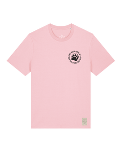 bio-unisex-medium fit-tshirt-arkadien's friend (backprint)-sttu169-flamingo-front