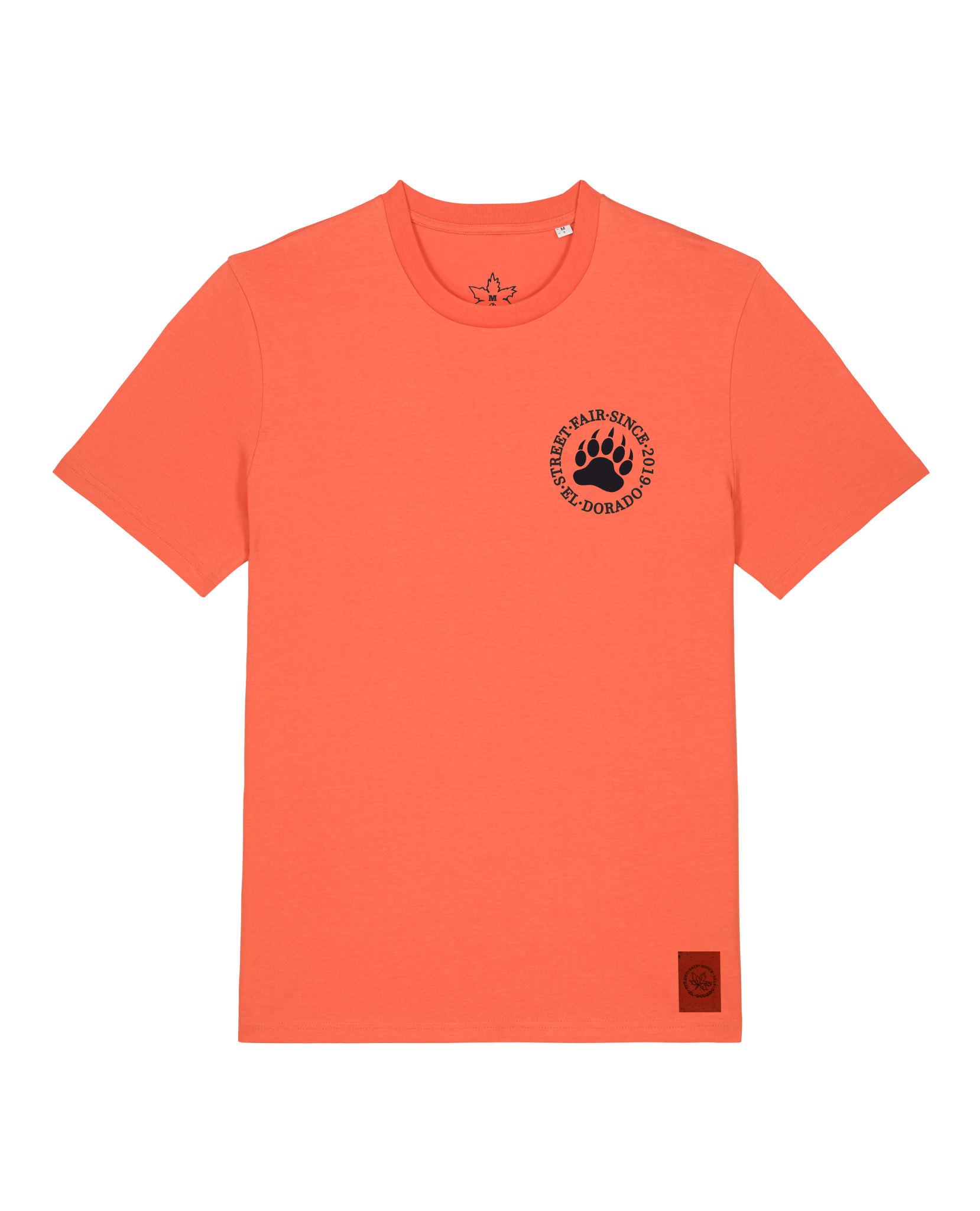 bio-unisex-medium fit-tshirt-arkadien's friend (backprint)-sttu169-mandarine-front