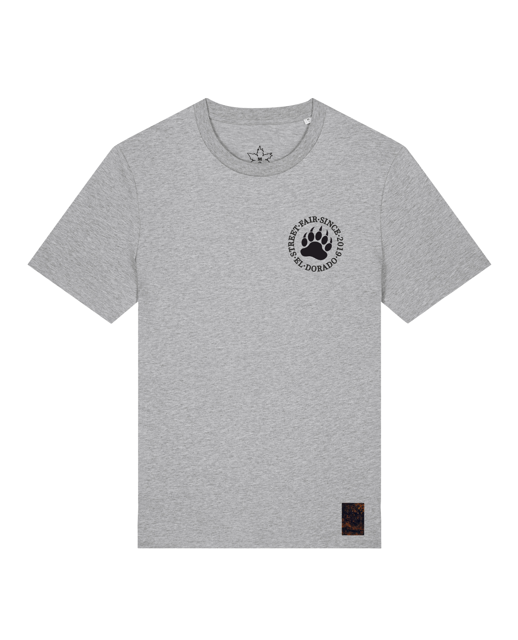 bio-unisex-medium fit-tshirt-arkadien's friend (backprint)-sttu169-mausgrau-front