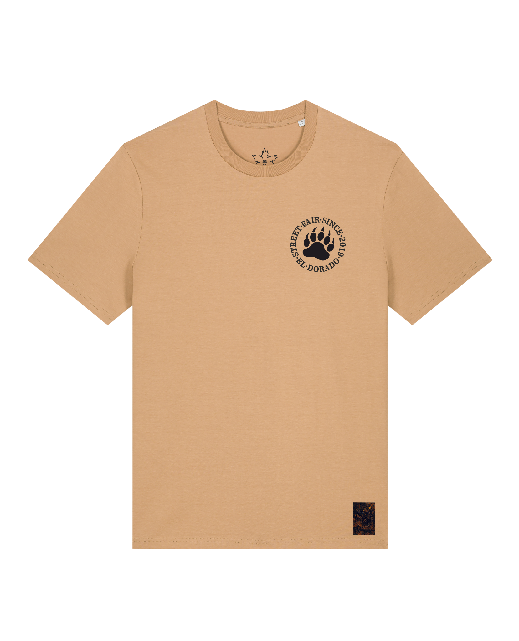 bio-unisex-medium fit-tshirt-arkadien's friend (backprint)-sttu169-meersand-front