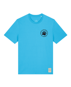 bio-unisex-medium fit-tshirt-arkadien's friend (backprint)-sttu169-wasserblau-front