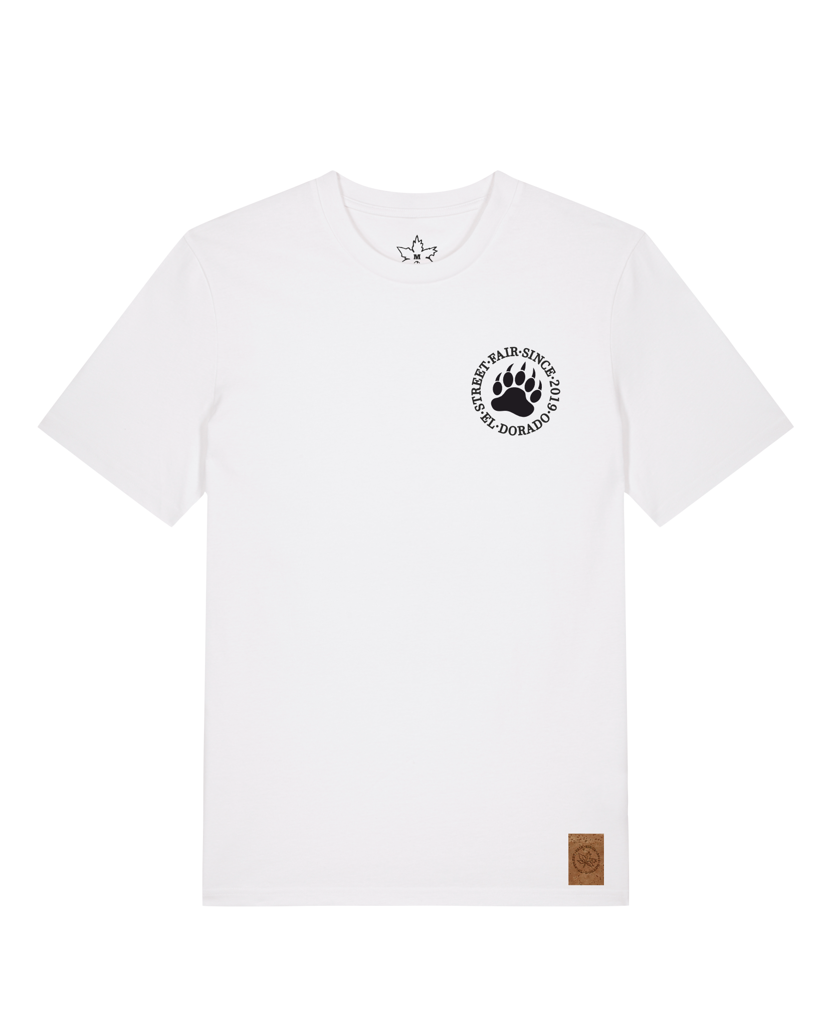 bio-unisex-medium fit-tshirt-arkadien's friend (backprint)-sttu169-weiß-front