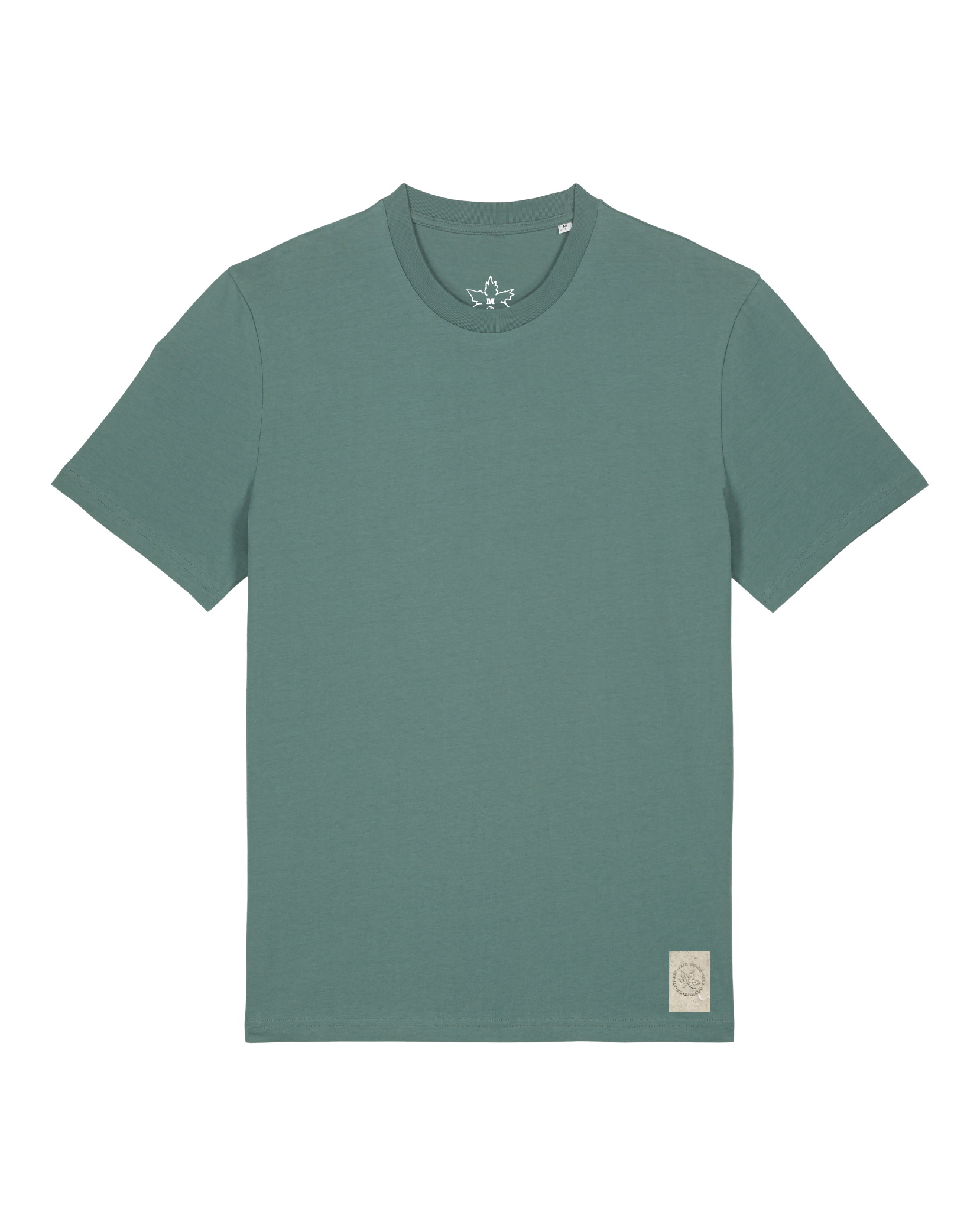 bio-unisex-medium fit-tshirt-basic-sttu169-blautanne-front