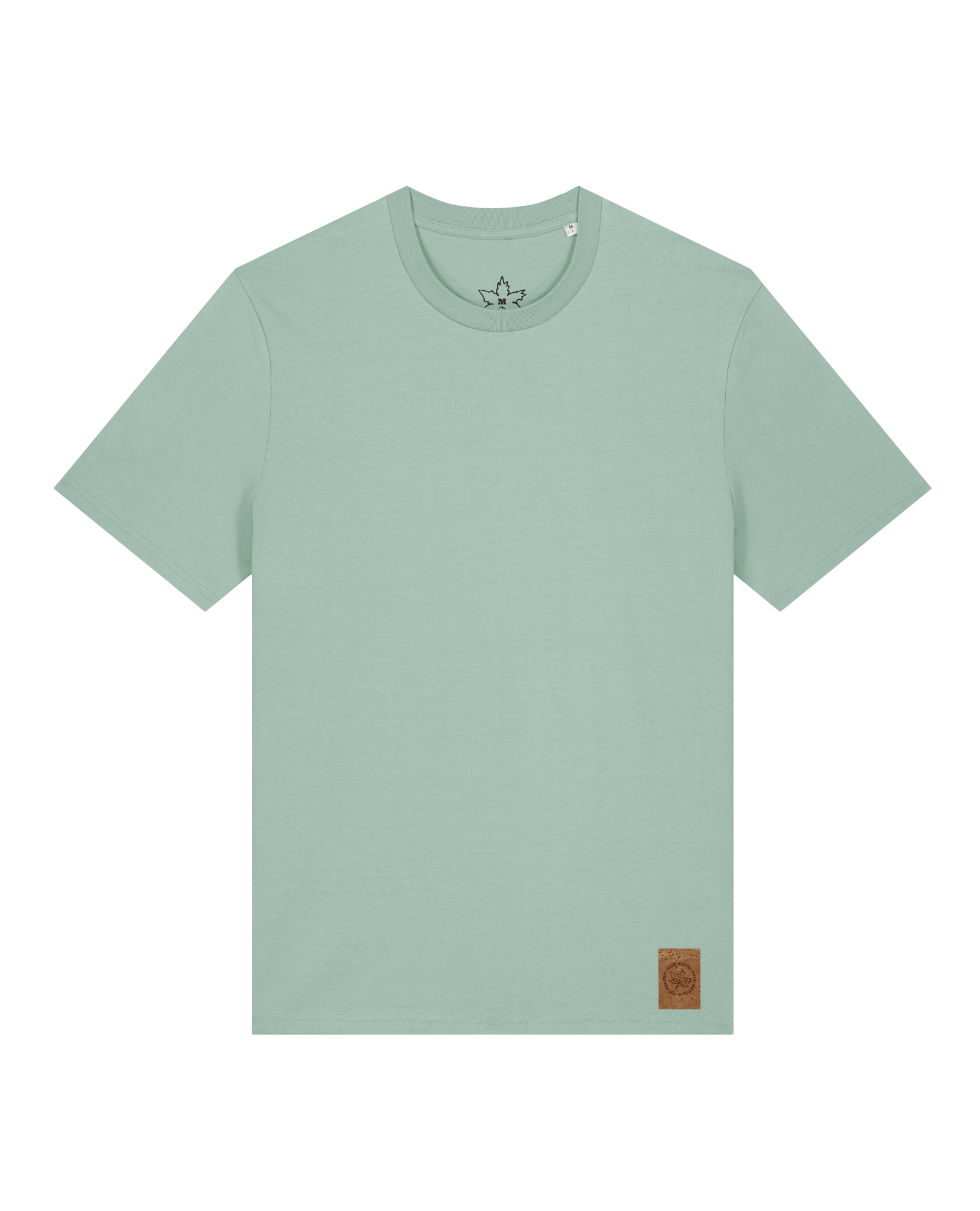 bio-unisex-medium fit-tshirt-basic-sttu169-eukalyptus-front