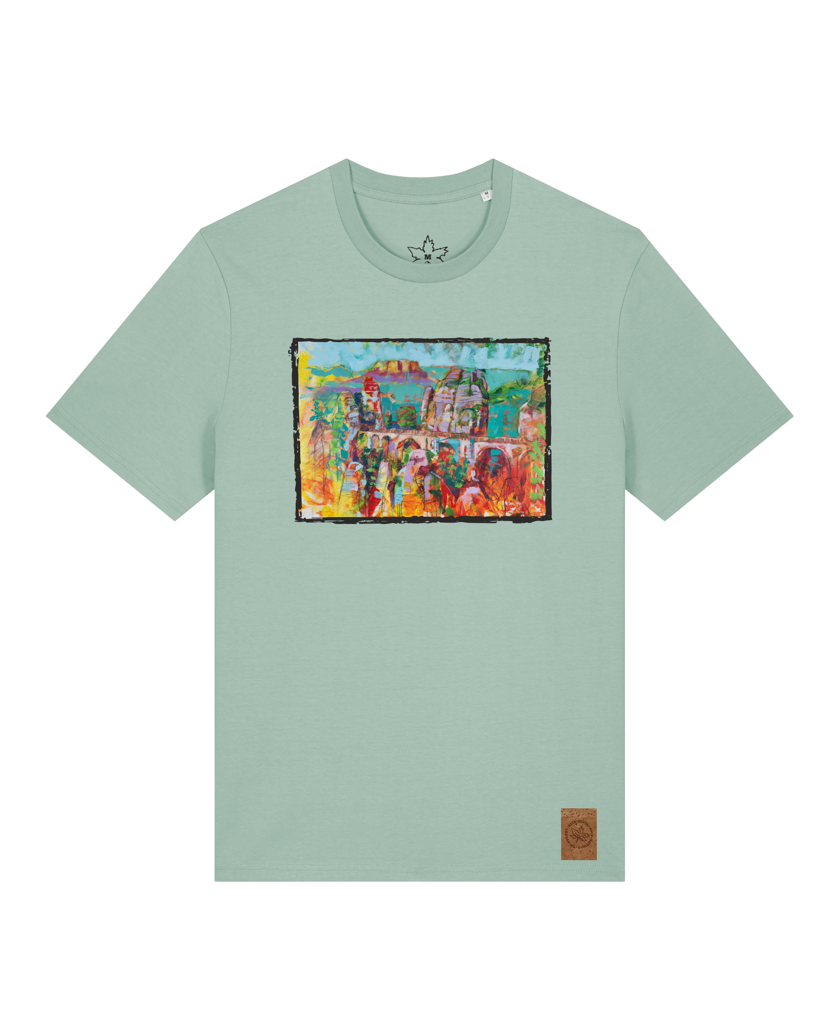 bio-unisex-medium fit-tshirt-bastei-sttu169-eukalyptus-front